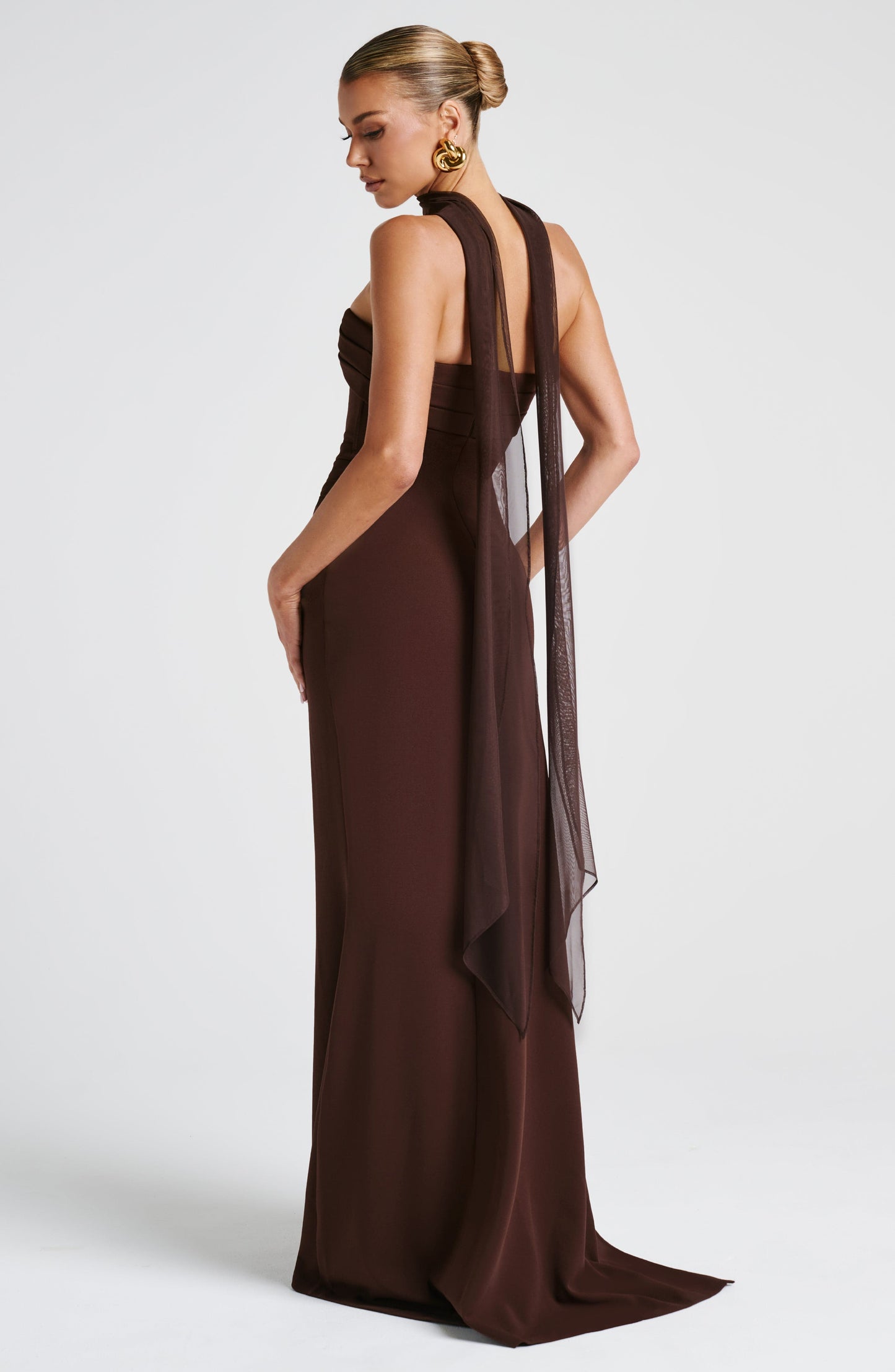 Vestido Maxi Zafira - Marrón Púrpura
