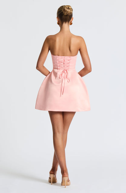 Vestido Mini Abbey - Rosa Empolvado