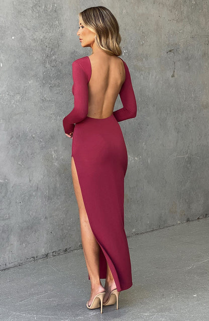 Vestido Maxi Aleena - Cereza