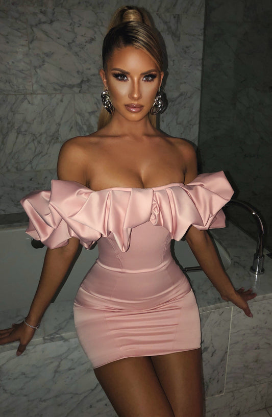 Vestido Mini Allie - Rosa Bebé