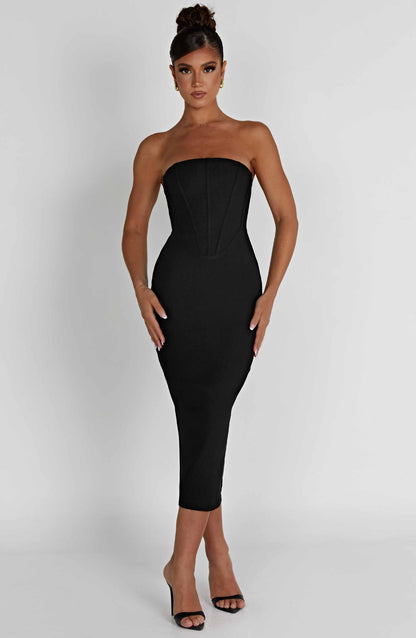 Vestido Midi Amore - Negro