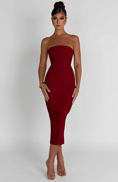 Vestido Midi Amore - Rojo