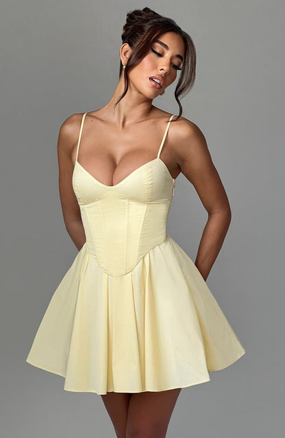 Vestido Mini Analeigh - Limón