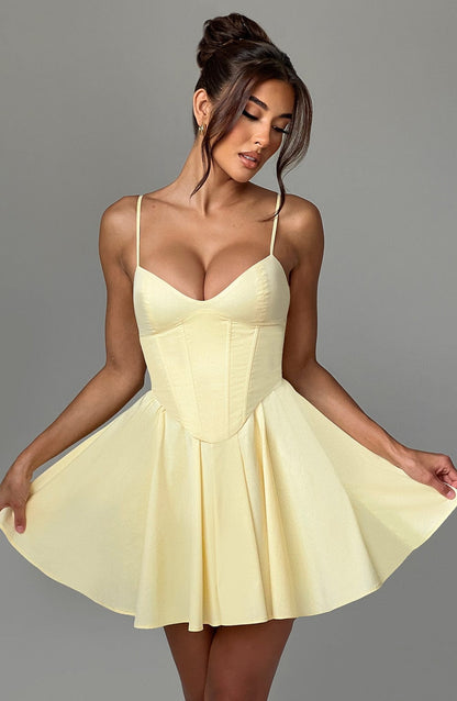 Vestido Mini Analeigh - Limón