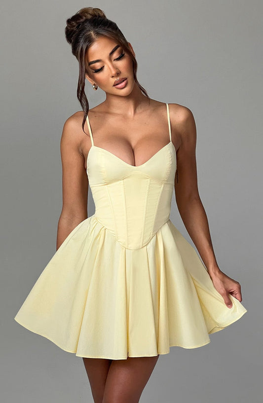 Vestido Mini Analeigh - Limón