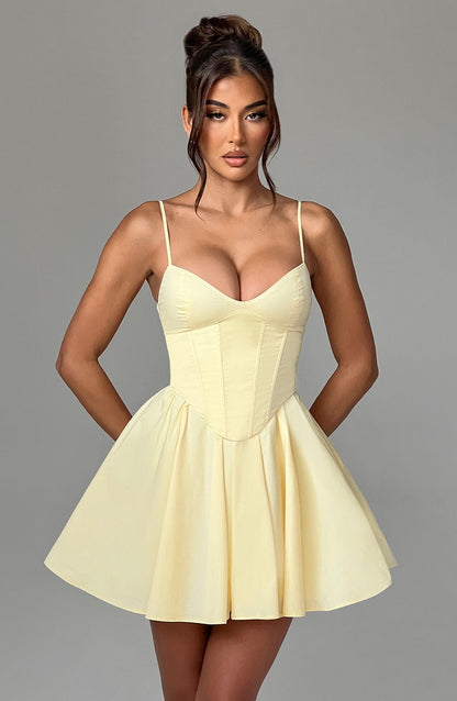 Vestido Mini Analeigh - Limón