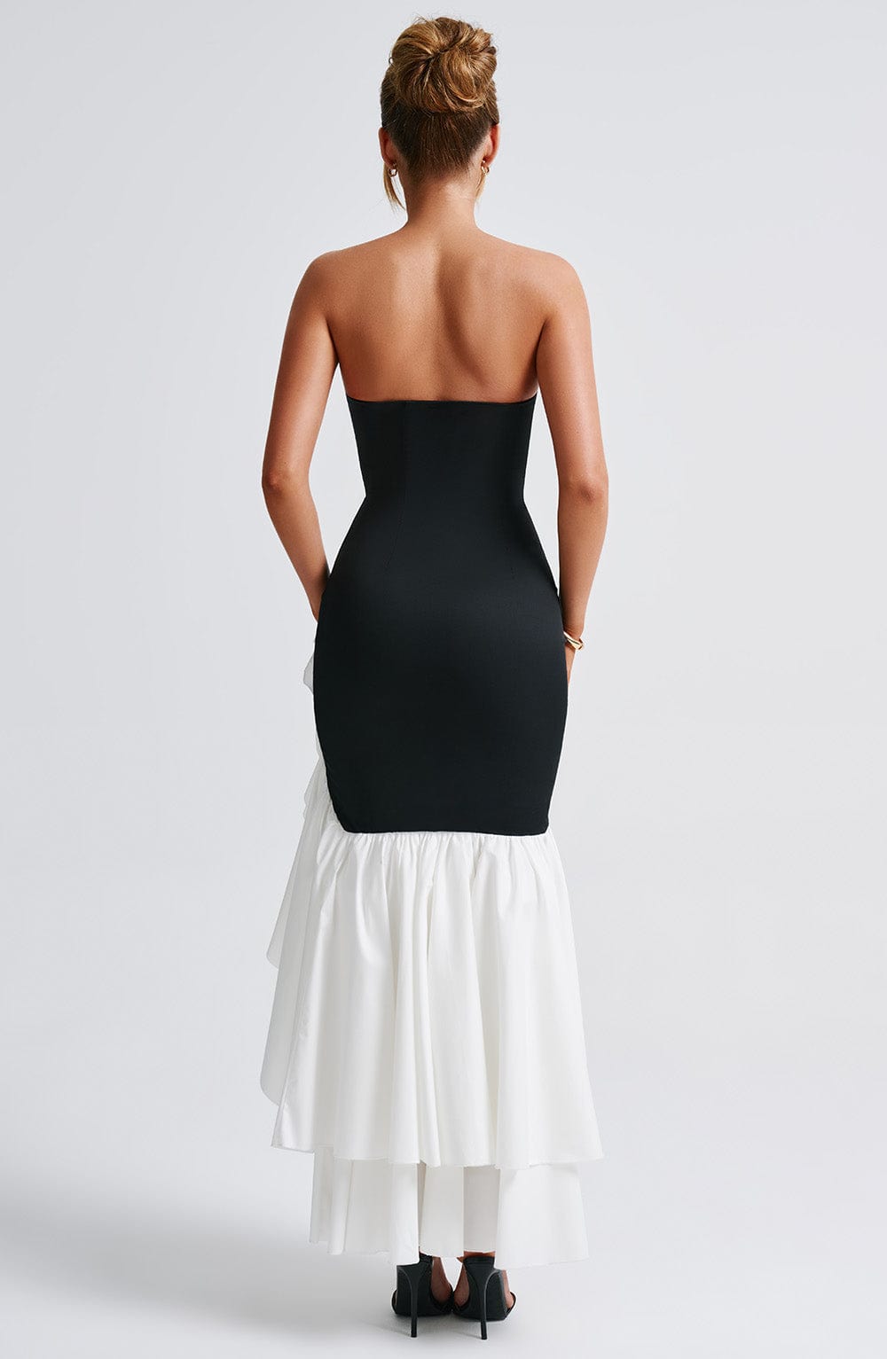 Vestido Maxi Angelina - Negro/Blanco
