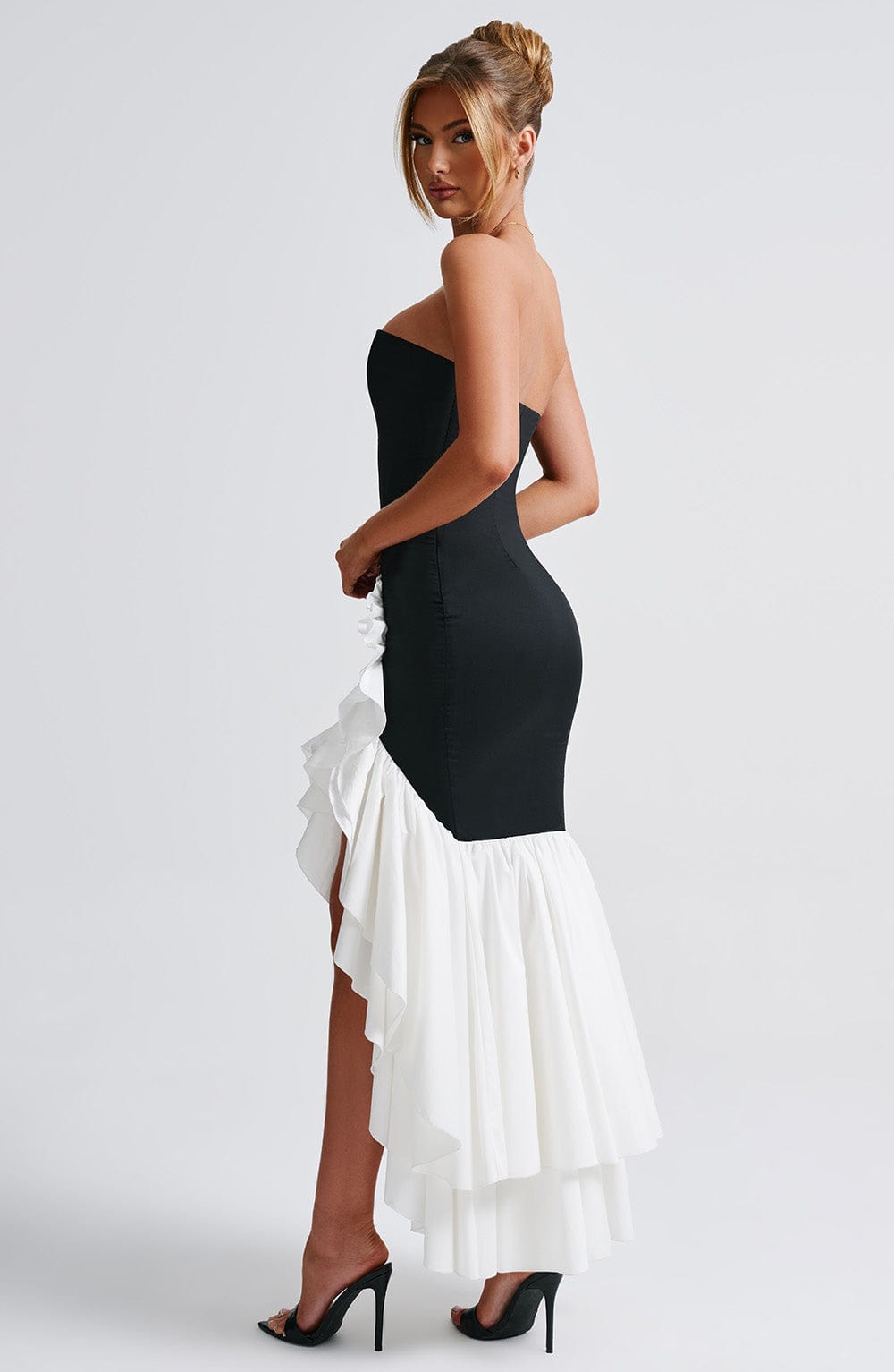 Vestido Maxi Angelina - Negro/Blanco