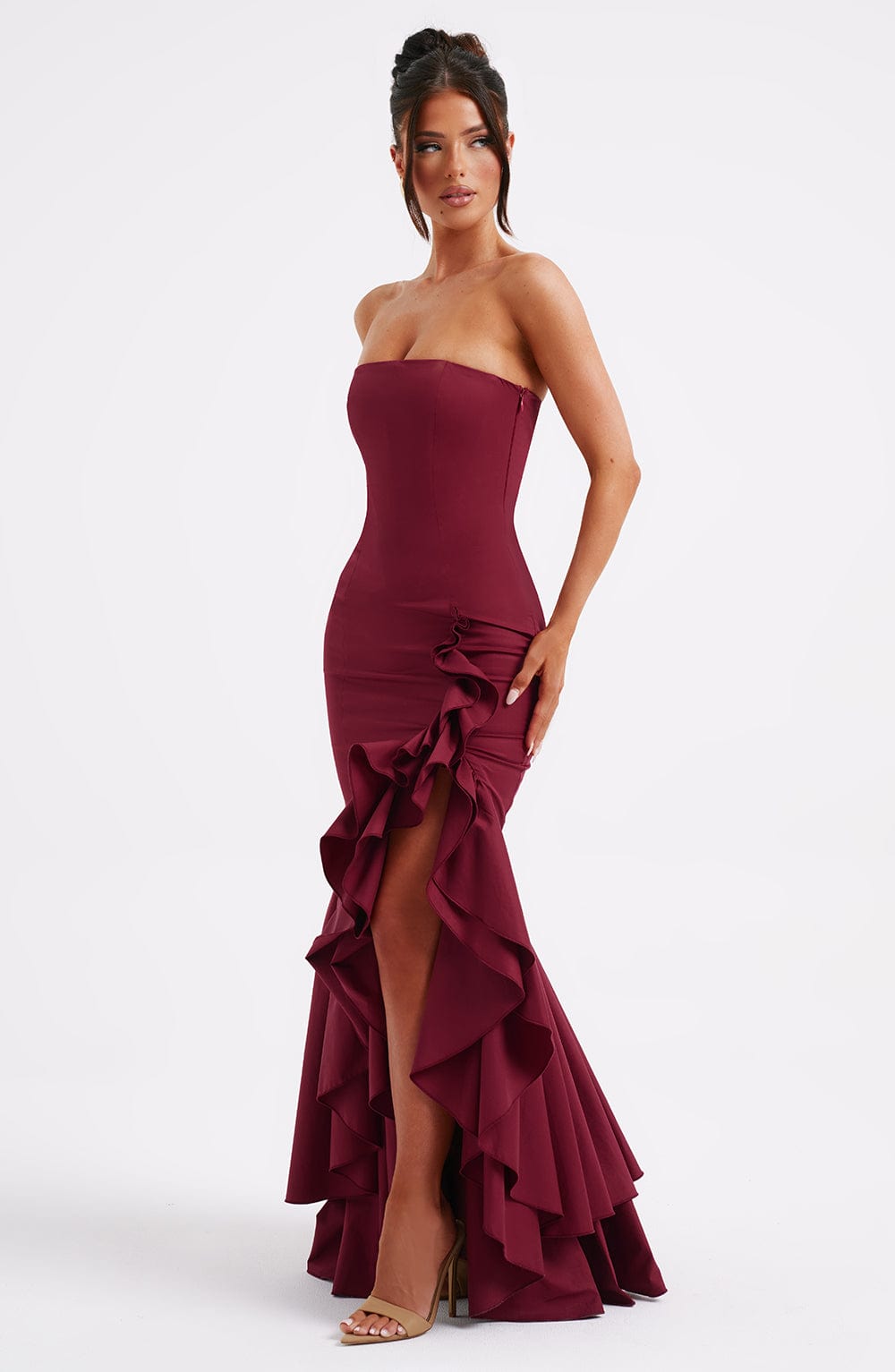Vestido Maxi Angelina - Burdeos