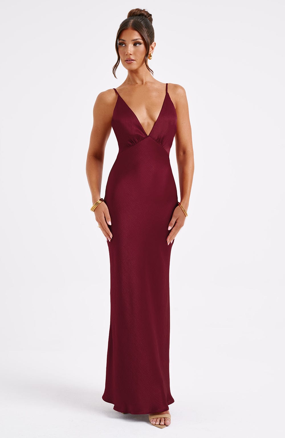 Vestido Maxi Anja - Burdeos
