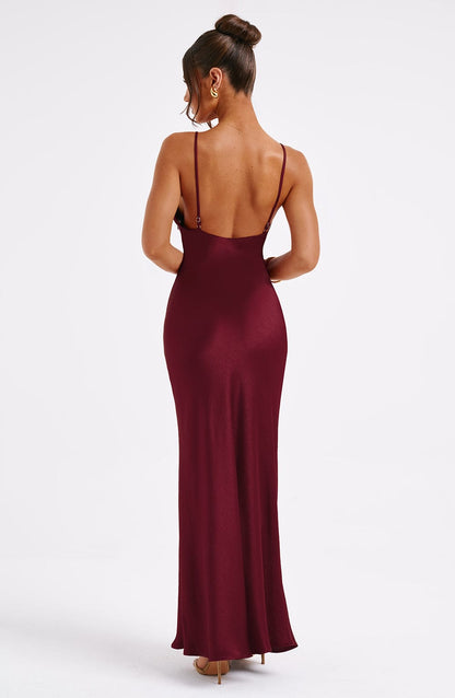 Vestido Maxi Anja - Burdeos