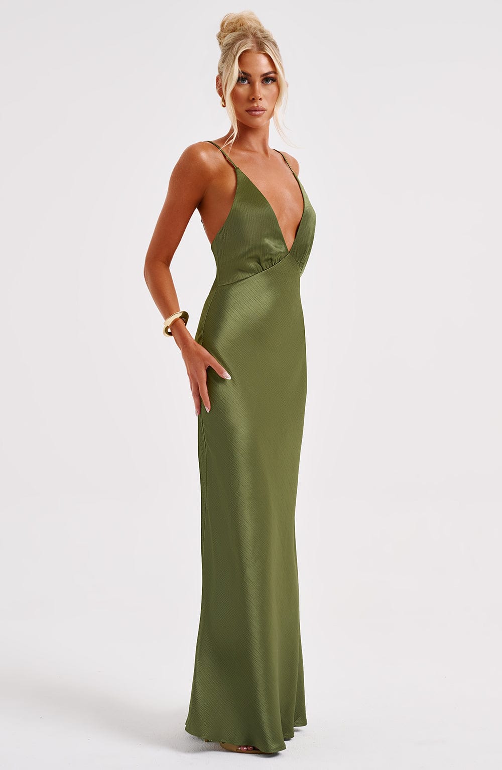 Vestido Maxi Anja - Caqui