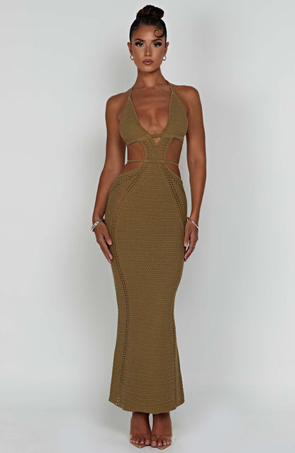 Vestido Maxi Arabella - Caqui