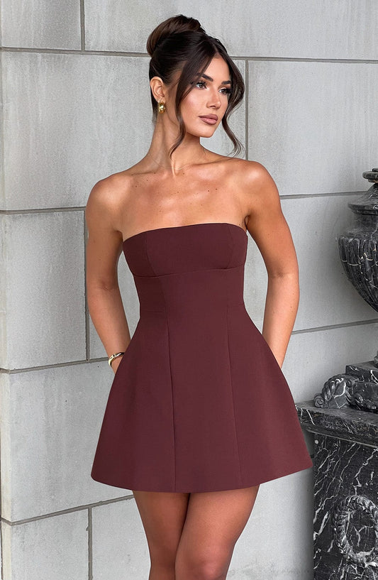 Vestido Mini Asha - Marrón