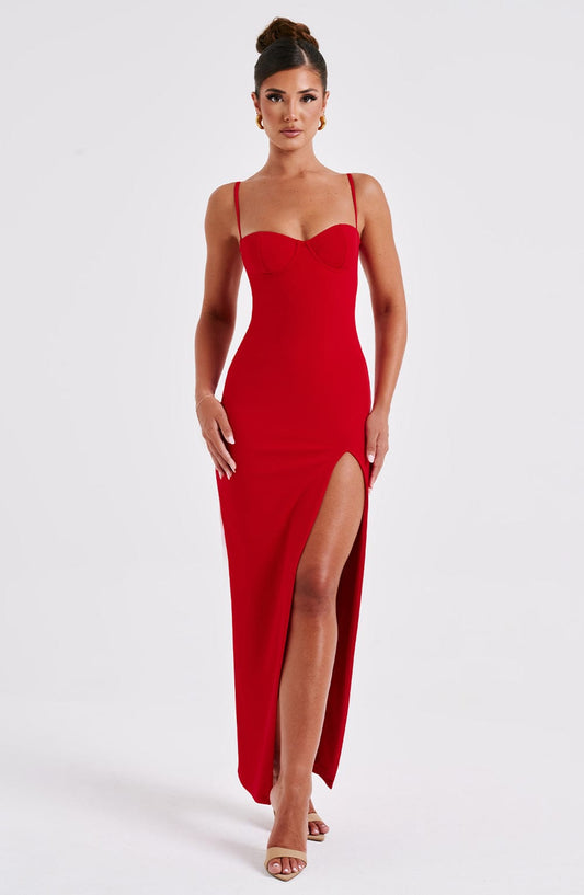 Vestido Maxi Asteria - Rojo