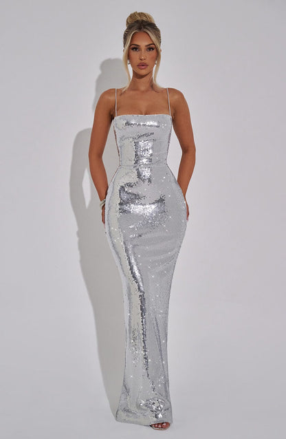 Vestido Maxi Atari - Plata