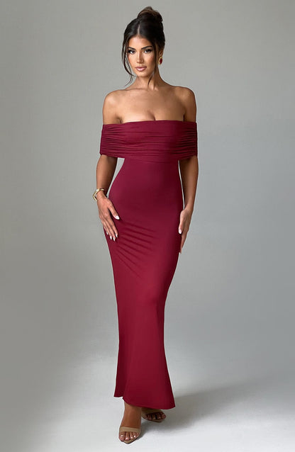 Vestido Maxi Belinda - Burdeos