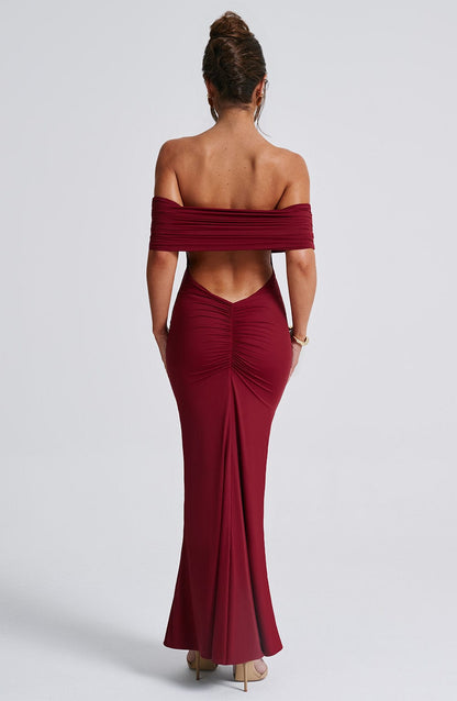Vestido Maxi Belinda - Burdeos