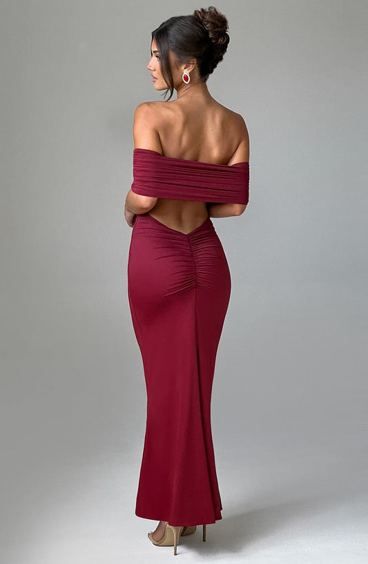 Vestido Maxi Belinda - Burdeos