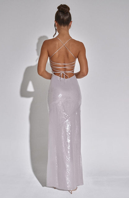 Vestido Maxi Bells - Plateado