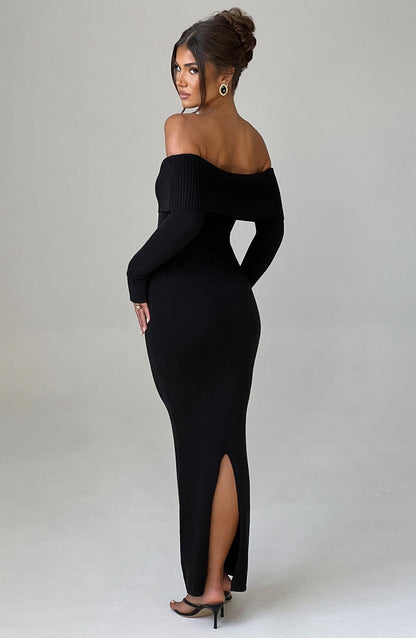Vestido Maxi de Punto Beverley - Negro