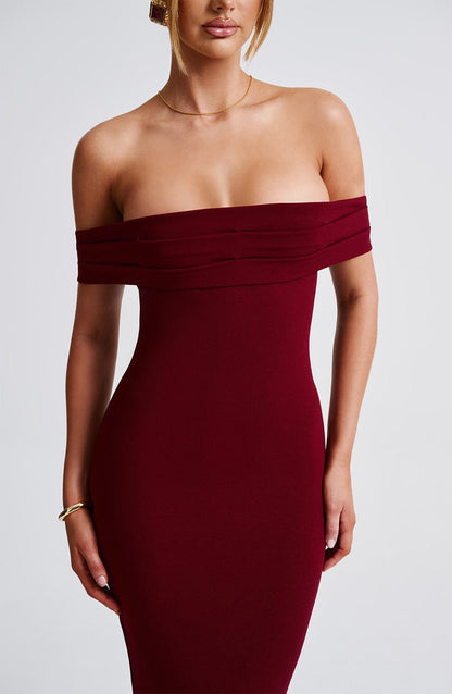 Vestido Midi Bex - Burdeos