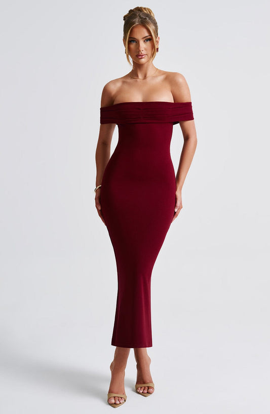 Vestido Midi Bex - Burdeos