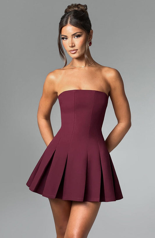 Vestido Mini Bryony - Laca de Cereza