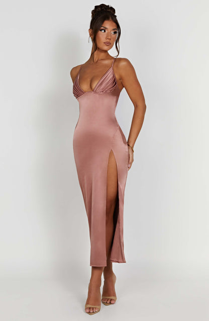 Vestido Midi Cece - Rosa Claro