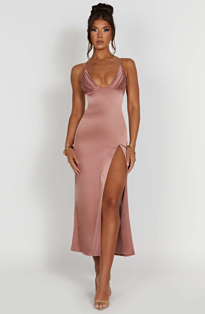 Vestido Midi Cece - Rosa Claro