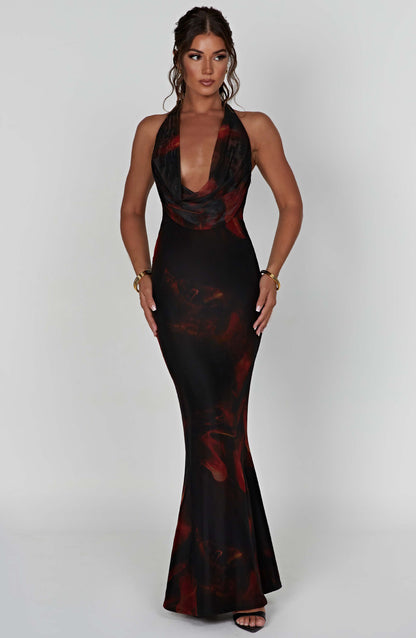 Vestido Maxi Chrishelle - Estampado de Fuego