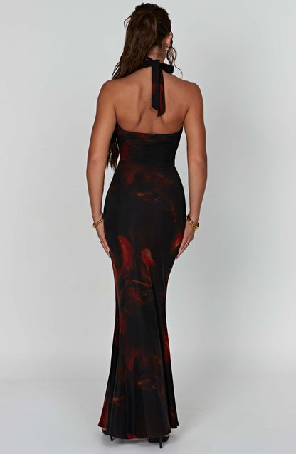 Vestido Maxi Chrishelle - Estampado de Fuego