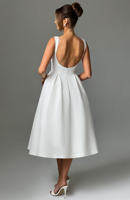 Vestido Midi Clarabella - Marfil