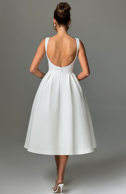 Vestido Midi Clarabella - Marfil