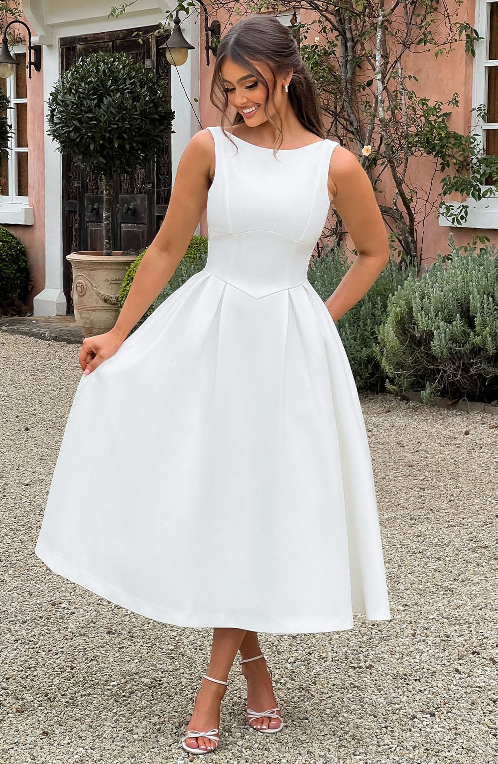 Vestido Midi Clarabella - Marfil