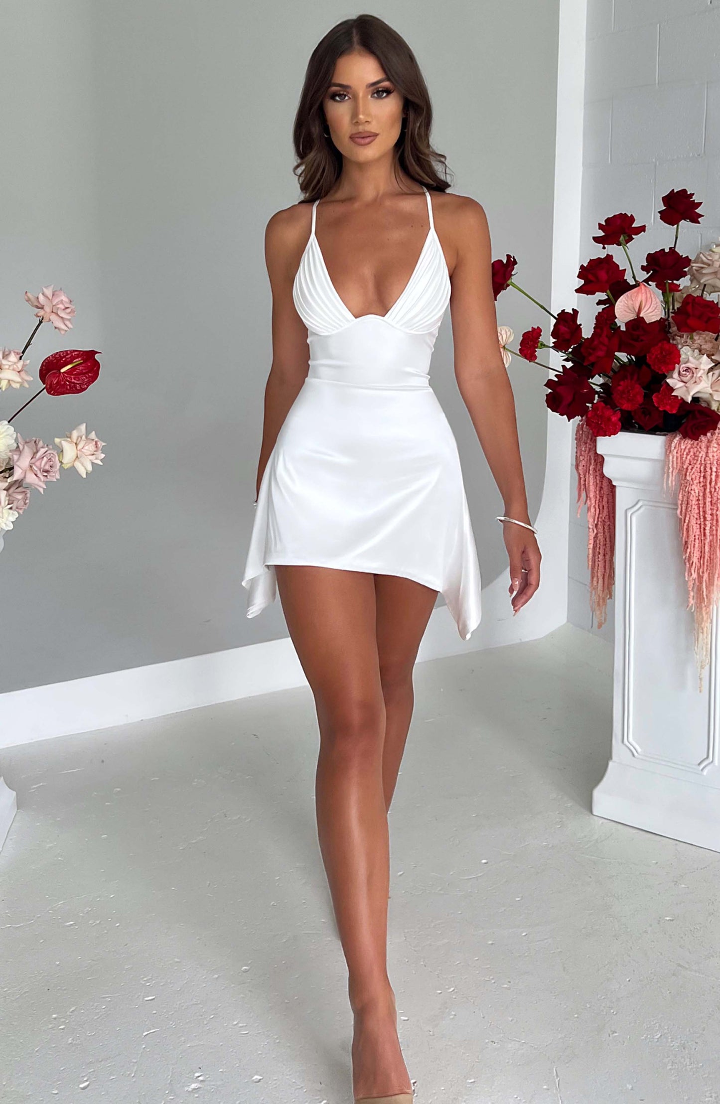 Vestido Mini Clarise - Marfil