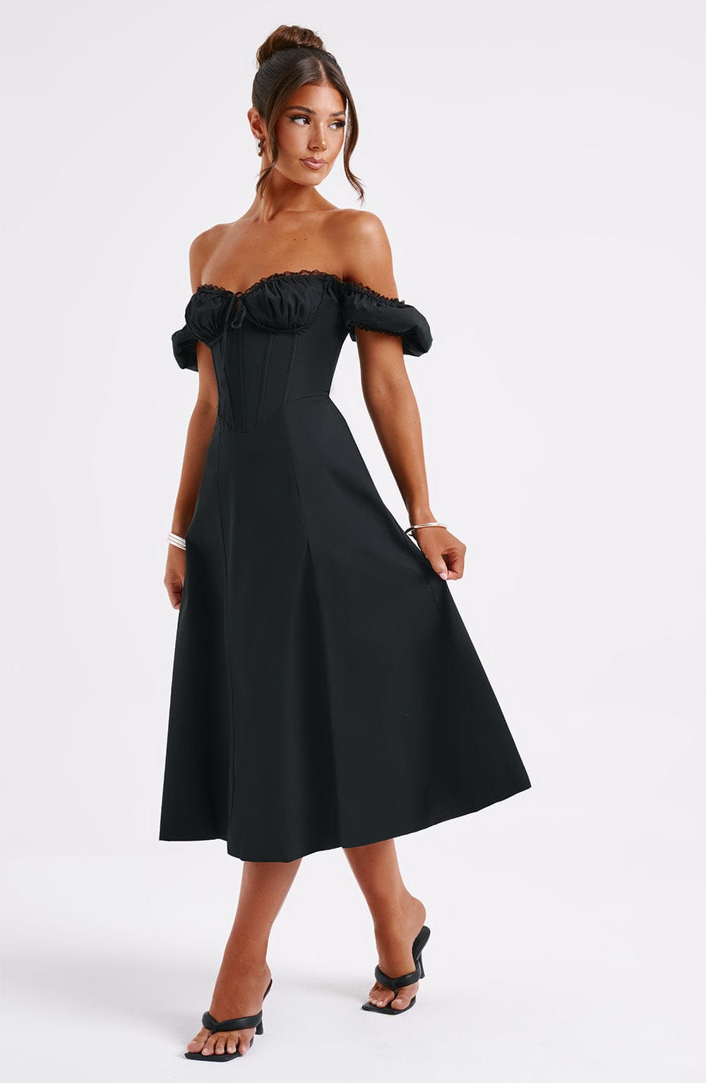 Vestido Midi Courtney - Negro