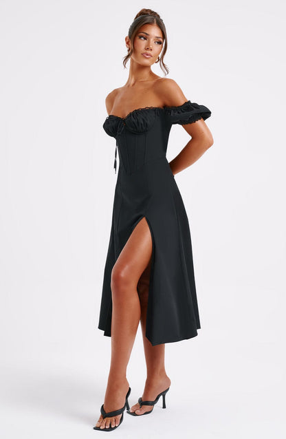 Vestido Midi Courtney - Negro