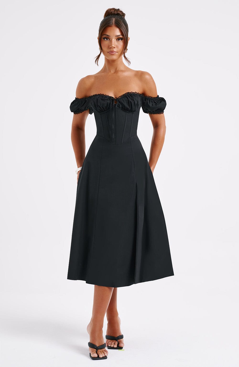 Vestido Midi Courtney - Negro