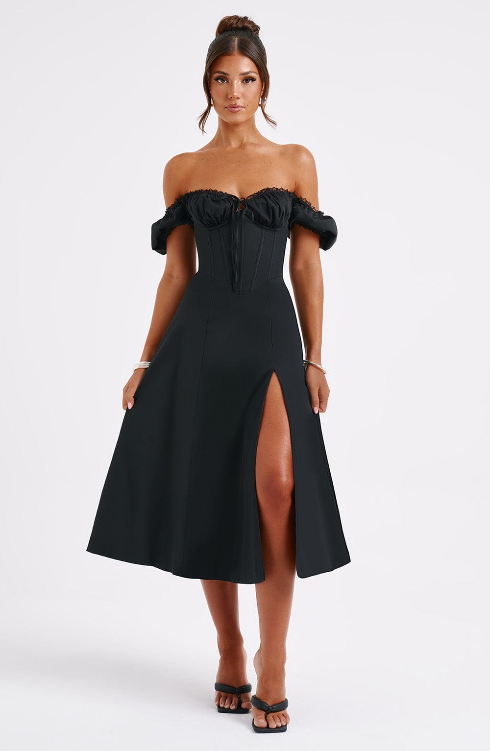 Vestido Midi Courtney - Negro