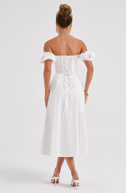 Vestido Midi Courtney - Marfil