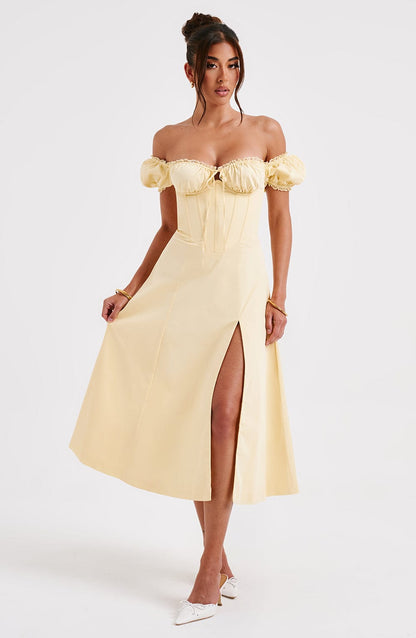 Vestido Midi Courtney - Limón