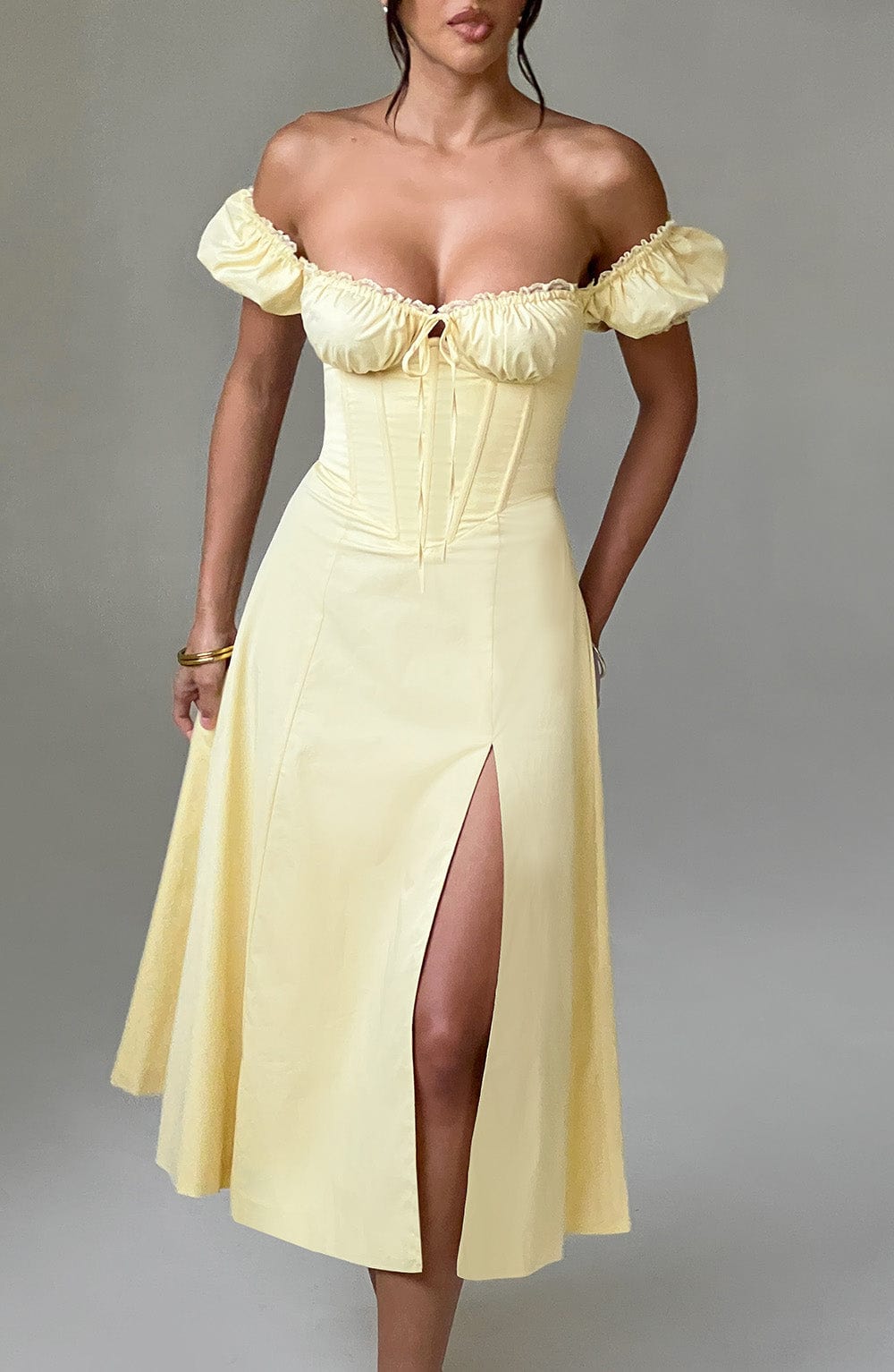 Vestido Midi Courtney - Limón