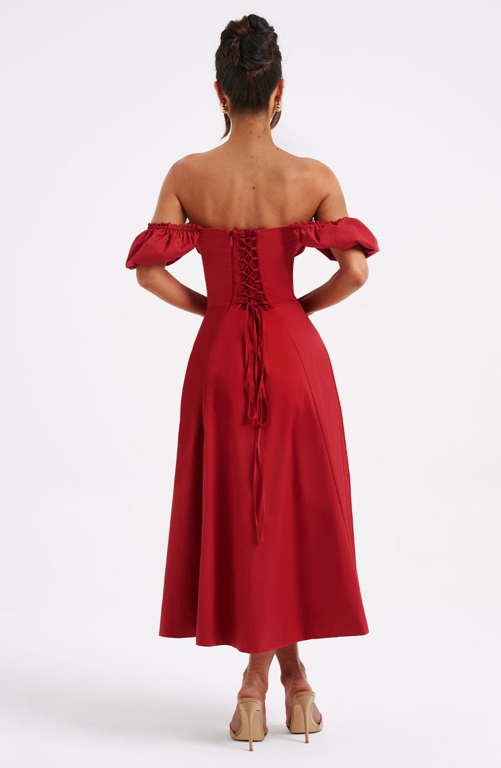 Vestido Midi Courtney - Rojo
