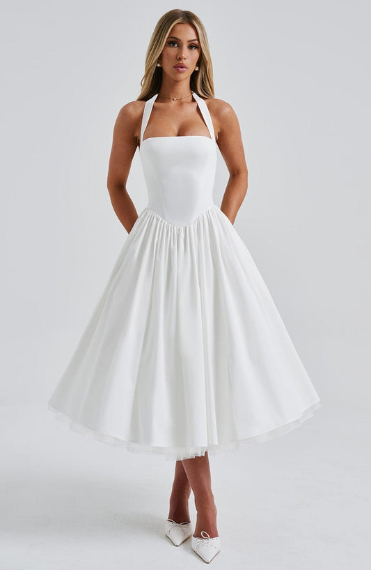 Vestido Midi Cressida - Marfil