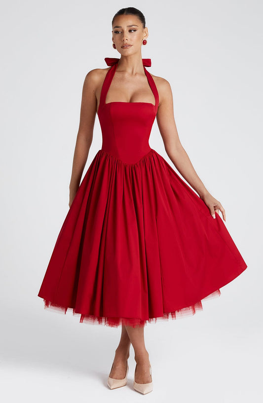 Vestido Midi Cressida - Rojo