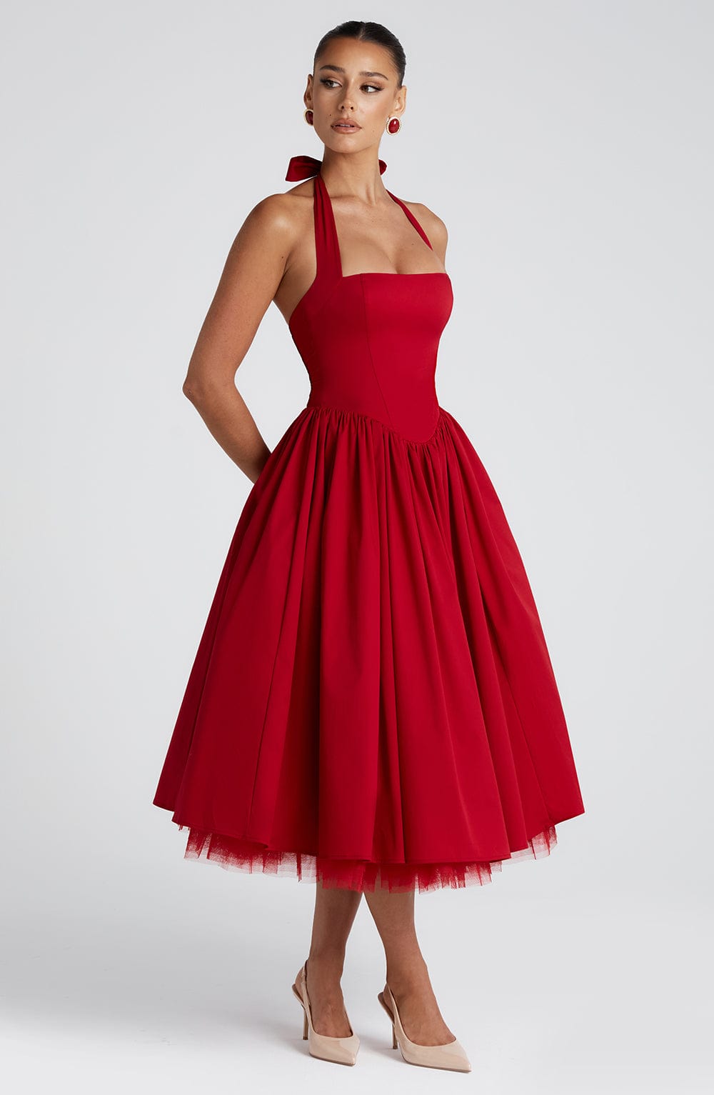 Vestido Midi Cressida - Rojo