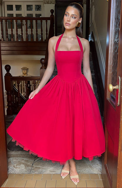 Vestido Midi Cressida - Rojo