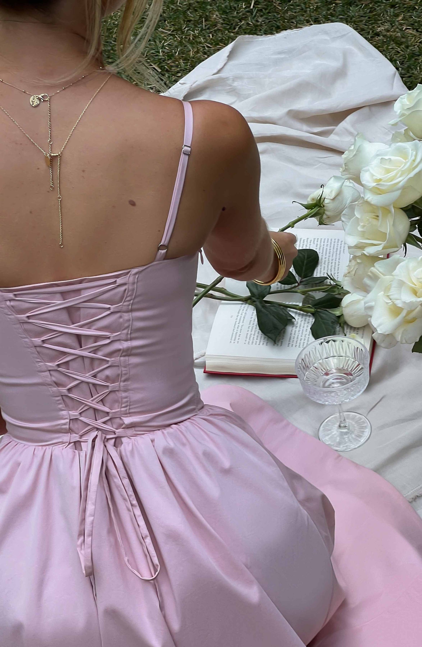 Vestido Midi Daisey - Rosa Claro