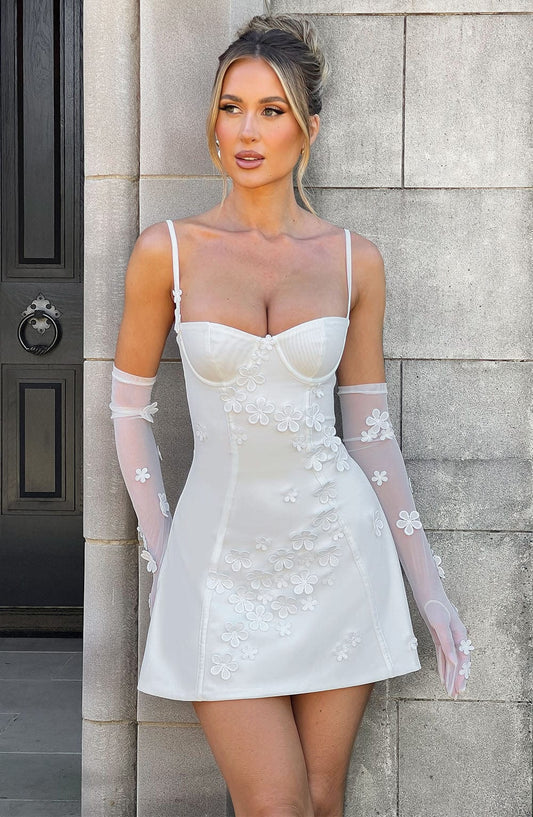 Vestido Mini Dalary - Marfil